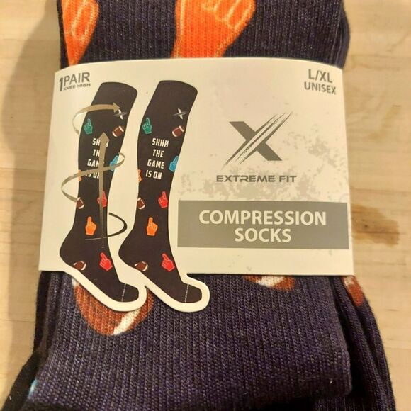 𝅺extreme fit compression socks blue new in package size L/XL unisex - Picture 2 of 3